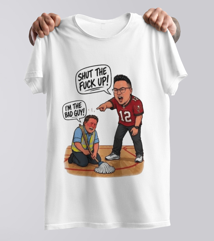 Rico Bosco Shut The Fuck Up I'm The Bad Guy 12 Red Jersey T-Shirt