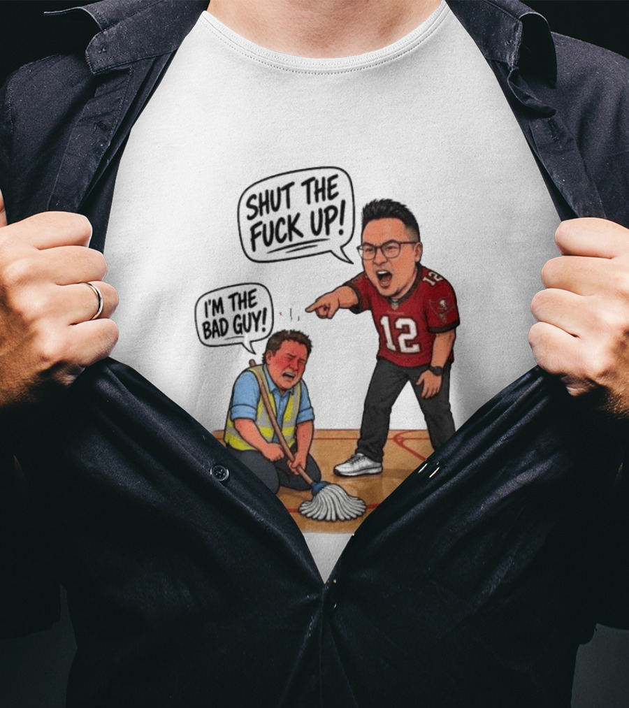Rico Bosco Shut The Fuck Up I'm The Bad Guy 12 Red Jersey T-Shirt