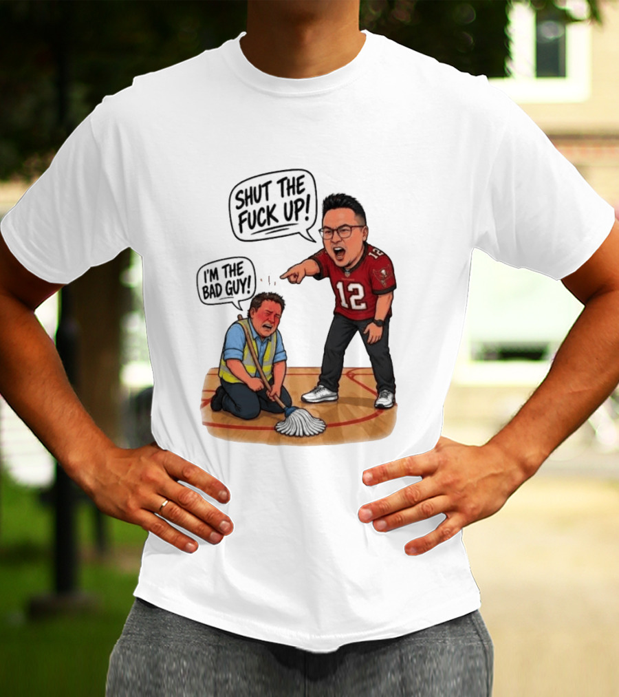 Rico Bosco Shut The Fuck Up I'm The Bad Guy 12 Red Jersey T-Shirt
