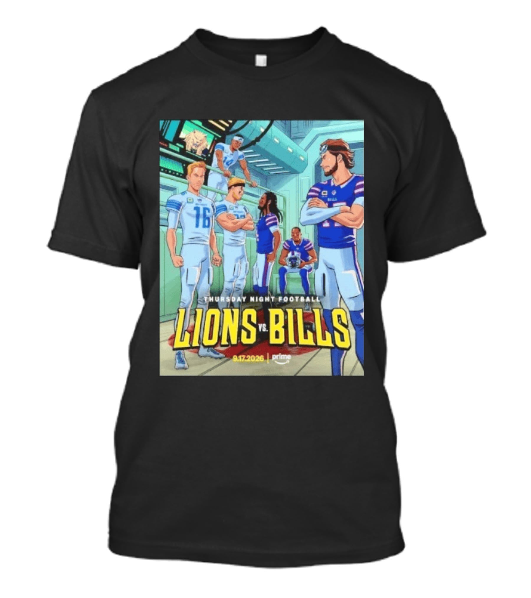 Thursday Night Football Lions Vs Bills 9.17.2026 Prime T-Shirt