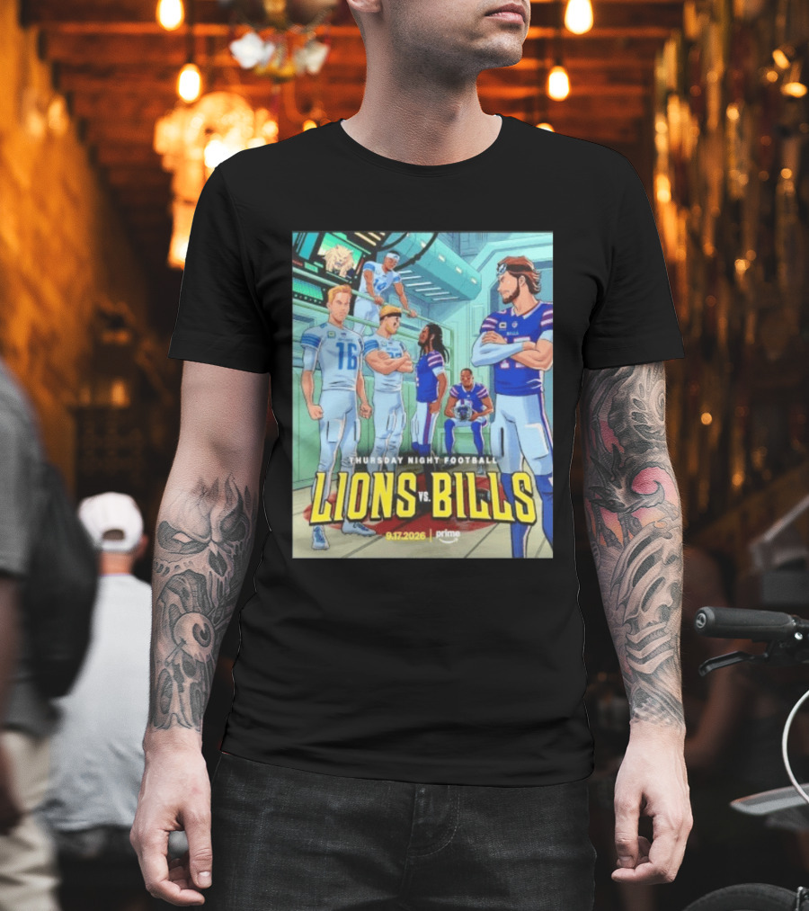 Thursday Night Football Lions Vs Bills 9.17.2026 Prime T-Shirt