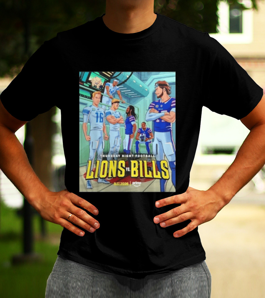 Thursday Night Football Lions Vs Bills 9.17.2026 Prime T-Shirt