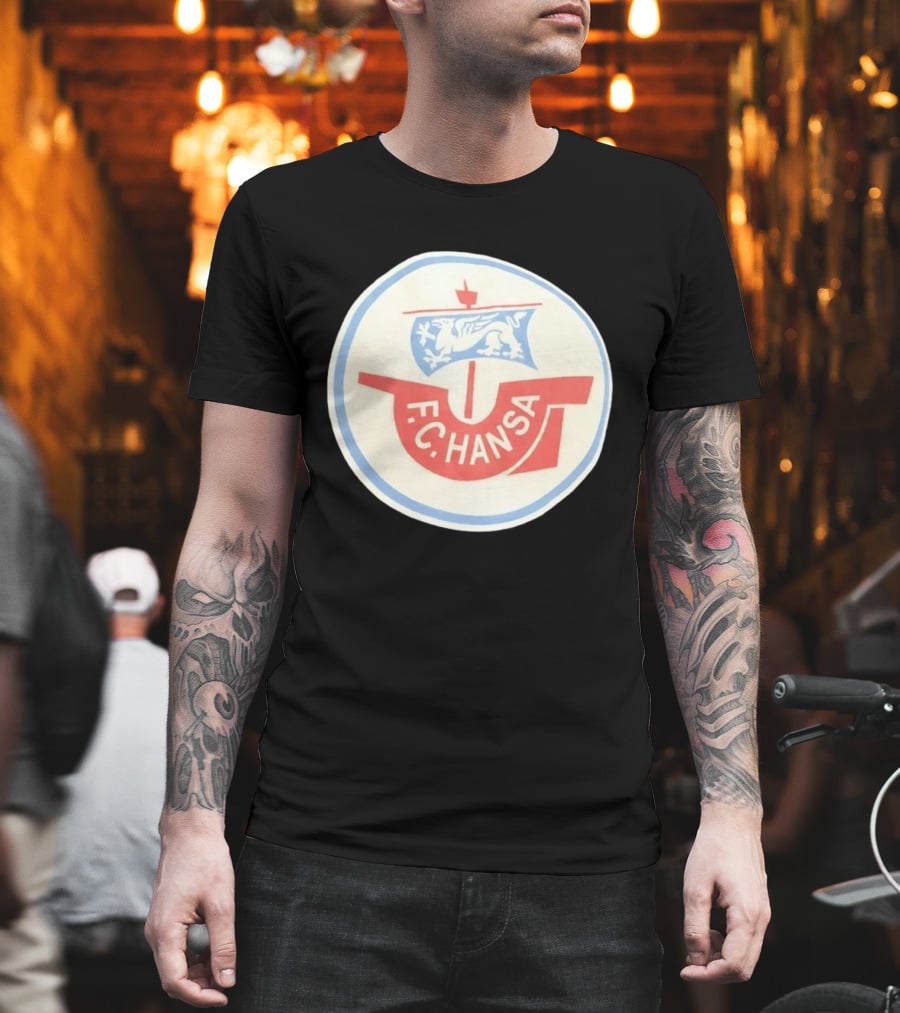 FC Hansa Rostock German Football Crest With Griffin T-Shirt