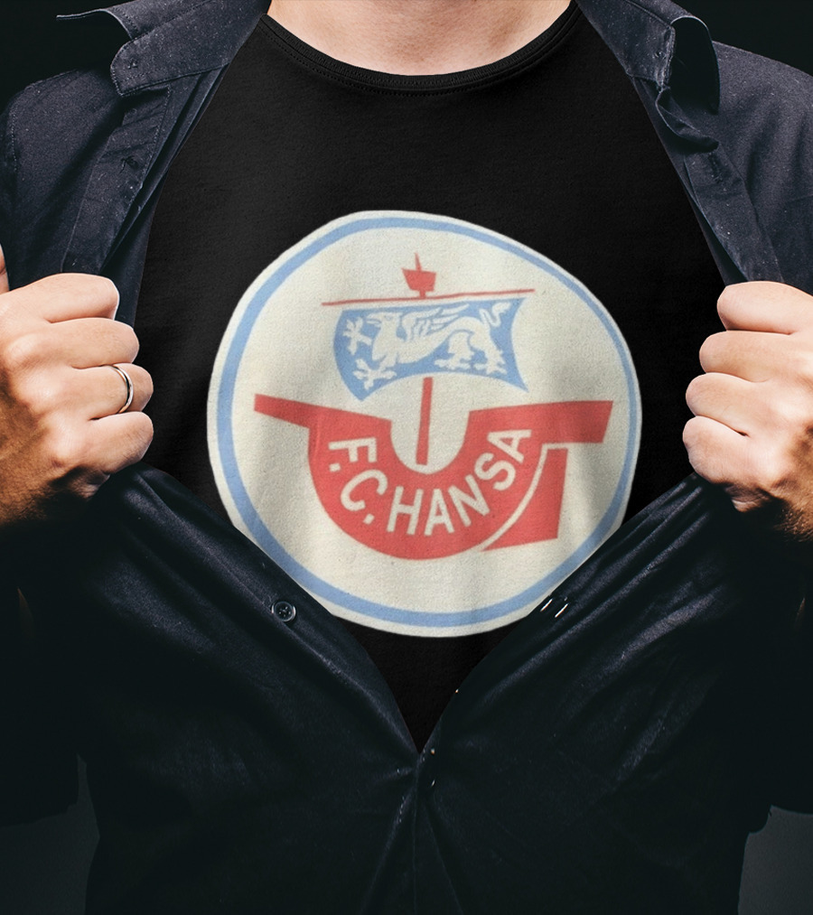 FC Hansa Rostock German Football Crest With Griffin T-Shirt