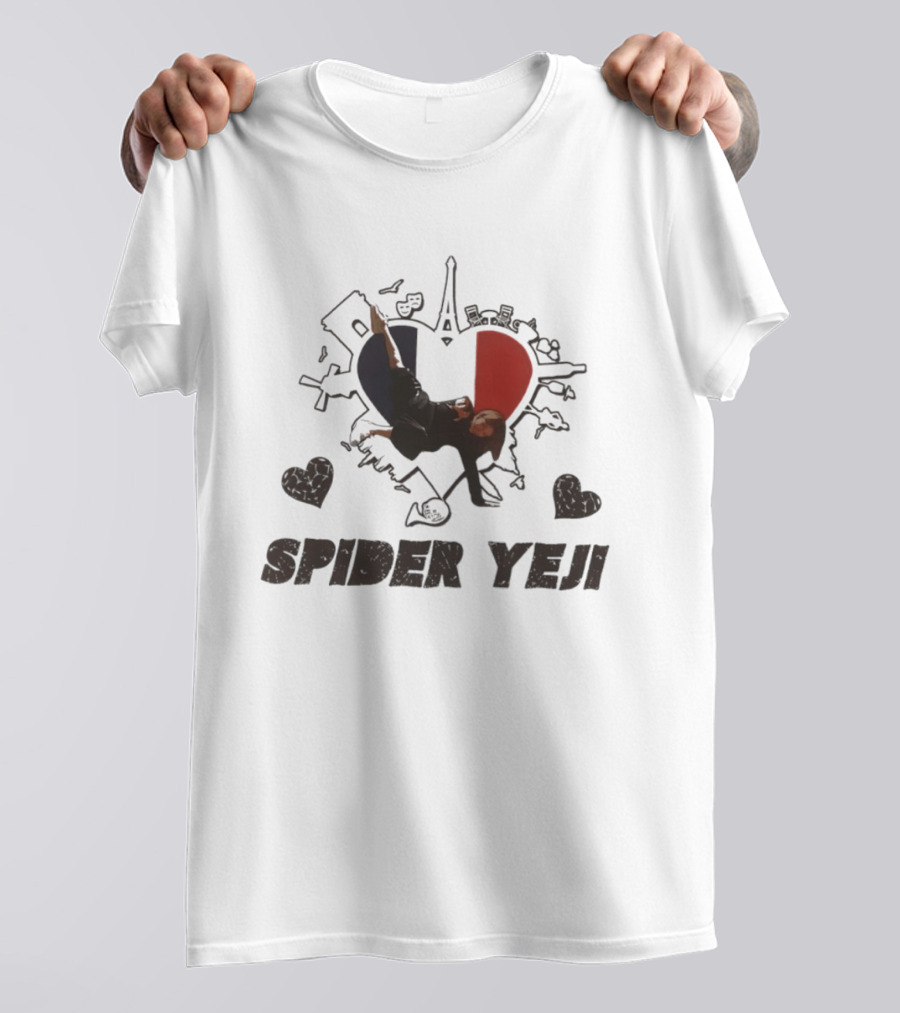 Spider Yeji France Heart Paris Travel ITZY T-Shirt