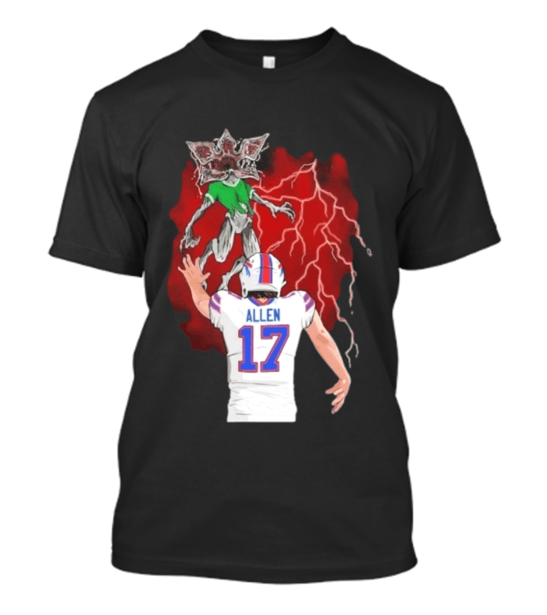 Josh Allen 17 Buffalo Bills Vs Demogorgon Stranger Things Epic T-Shirt
