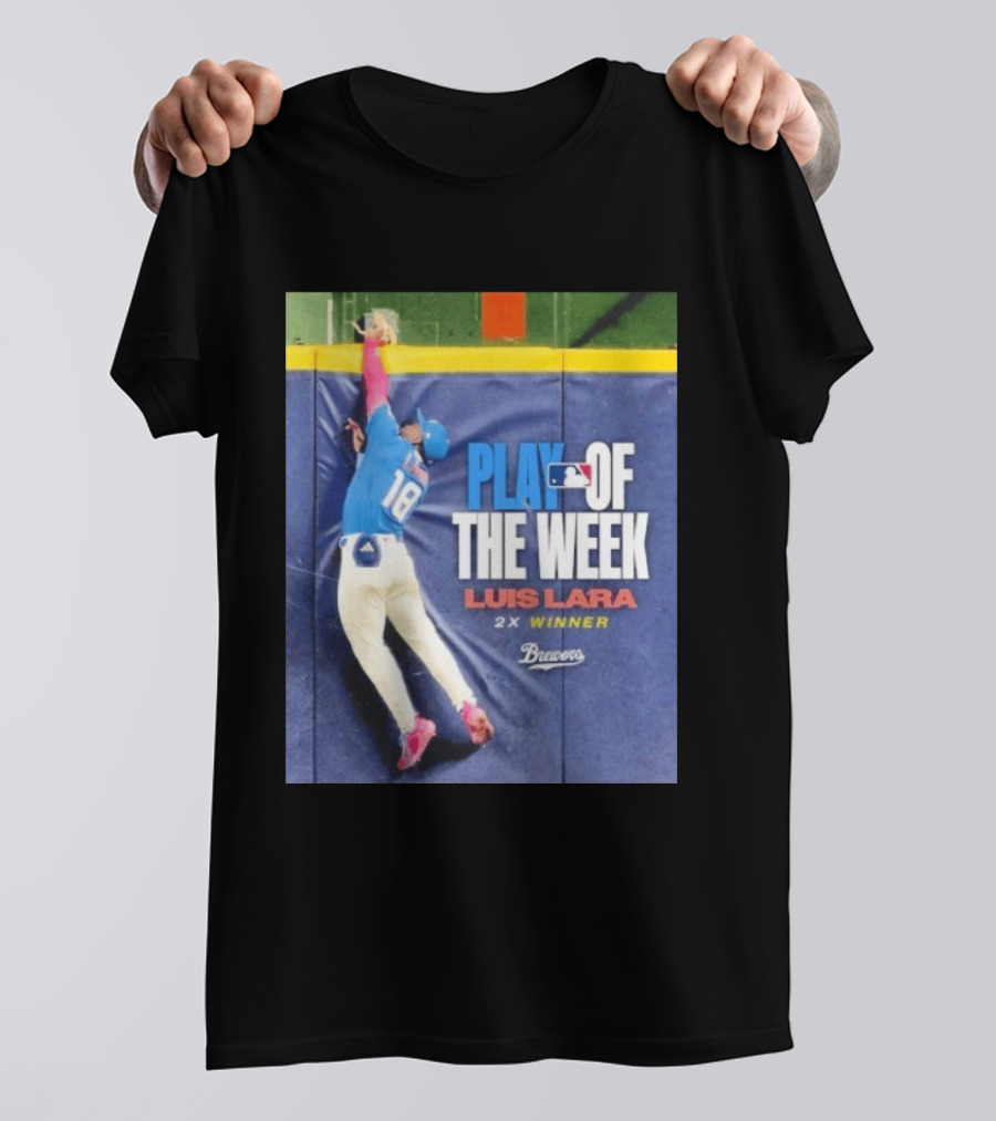 Luis Lara Play Of The Week 2x Winner Milwaukee Brewers T-Shirt