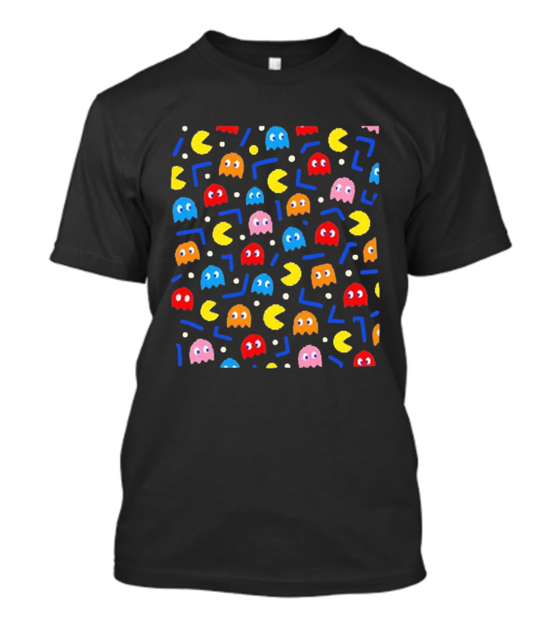 Pac Man Arcade Video Game Ghosts And Dots T-Shirt