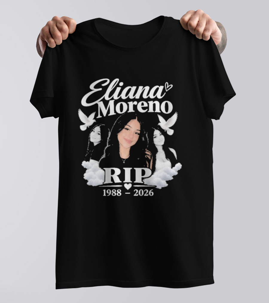 Eliana Moreno RIP 1988 2026 Memorial Tribute With Doves And Clouds T-Shirt