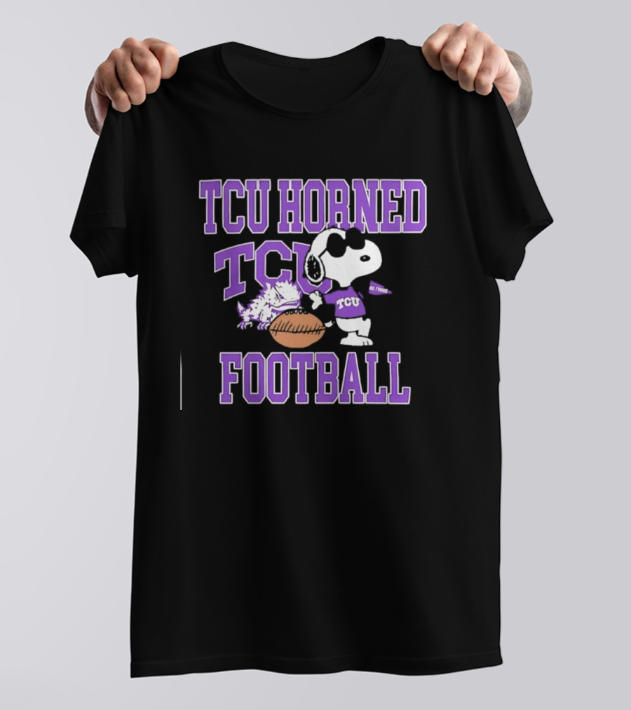 TCU Horned Frogs Football Snoopy Go Frogs T-Shirt
