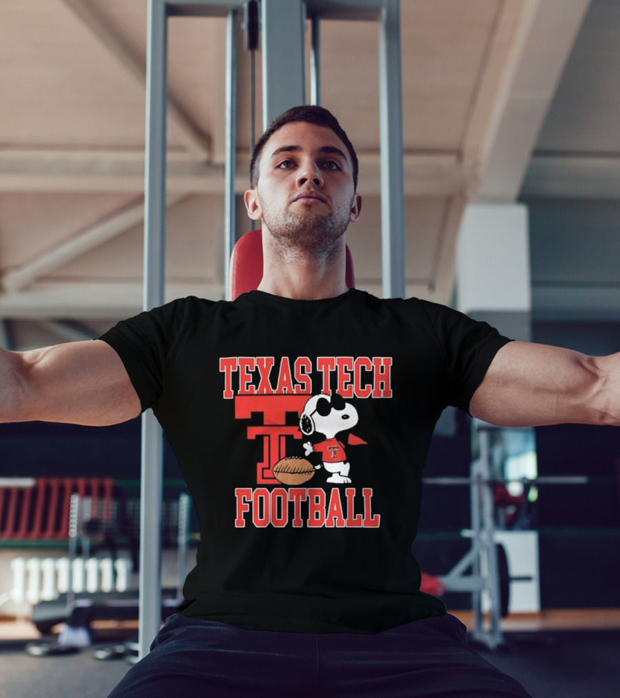 Texas Tech Football Snoopy Peanuts NCAA T-Shirt