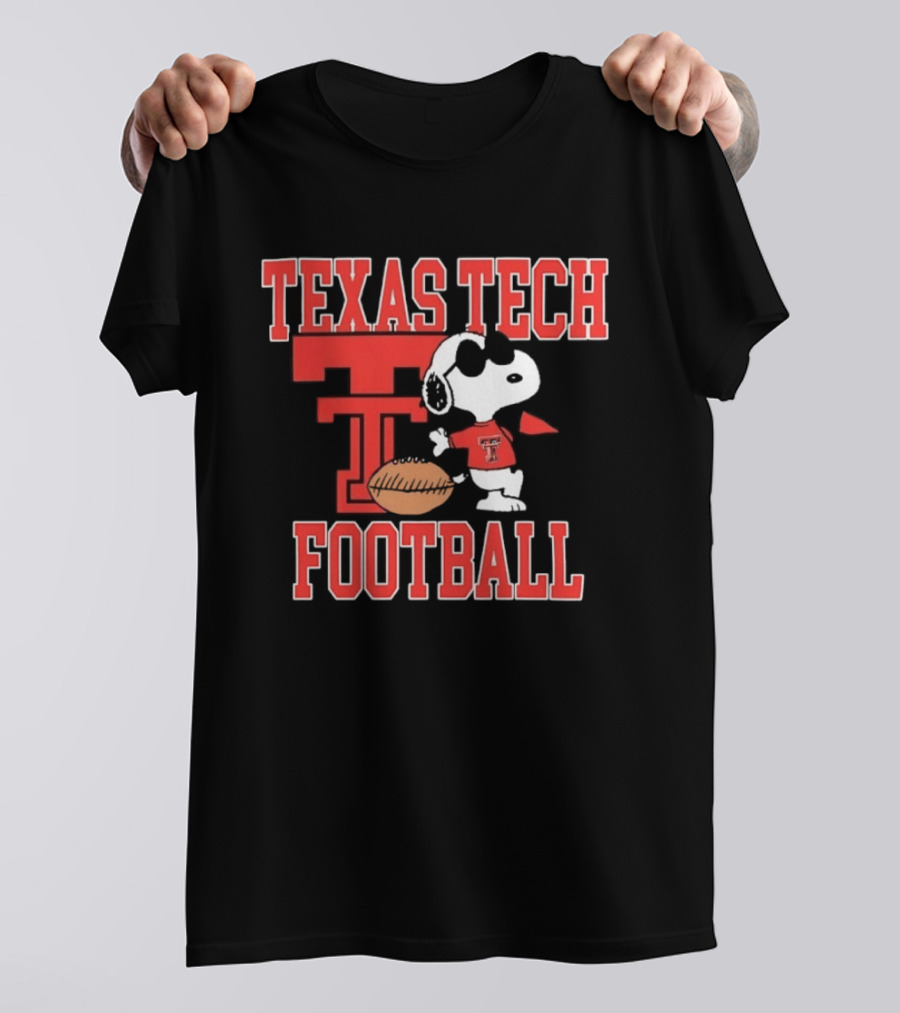 Texas Tech Football Snoopy Peanuts NCAA T-Shirt