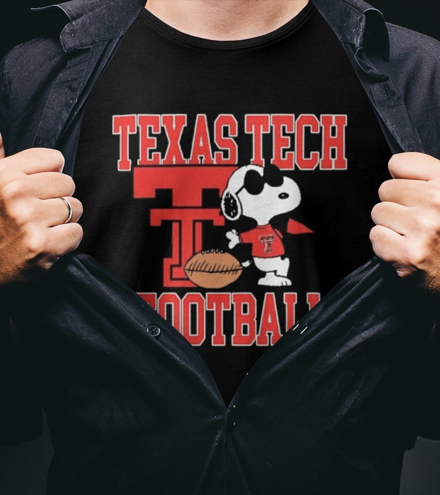 Texas Tech Football Snoopy Peanuts NCAA T-Shirt
