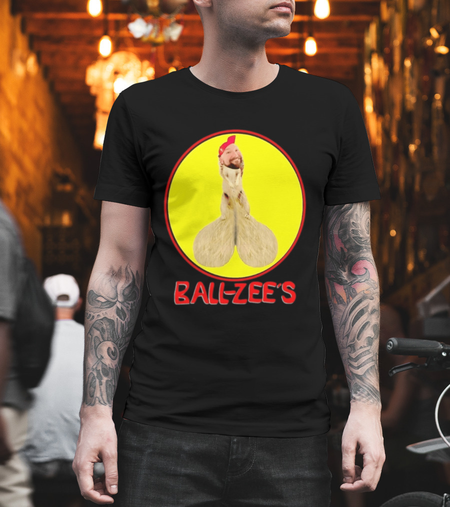 Ball Zee's Squirrel Meme Circle Red Cap T-Shirt