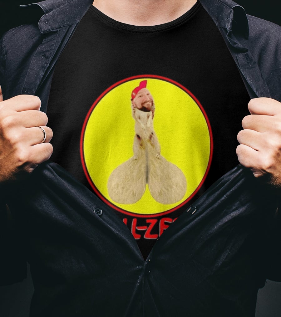 Ball Zee's Squirrel Meme Circle Red Cap T-Shirt