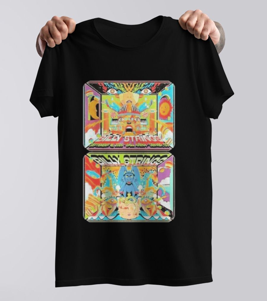 Billy Strings Denver Co 2026 Ball Arena September 18 19 Sun Moon Celestial Faces Cosmic T-Shirt