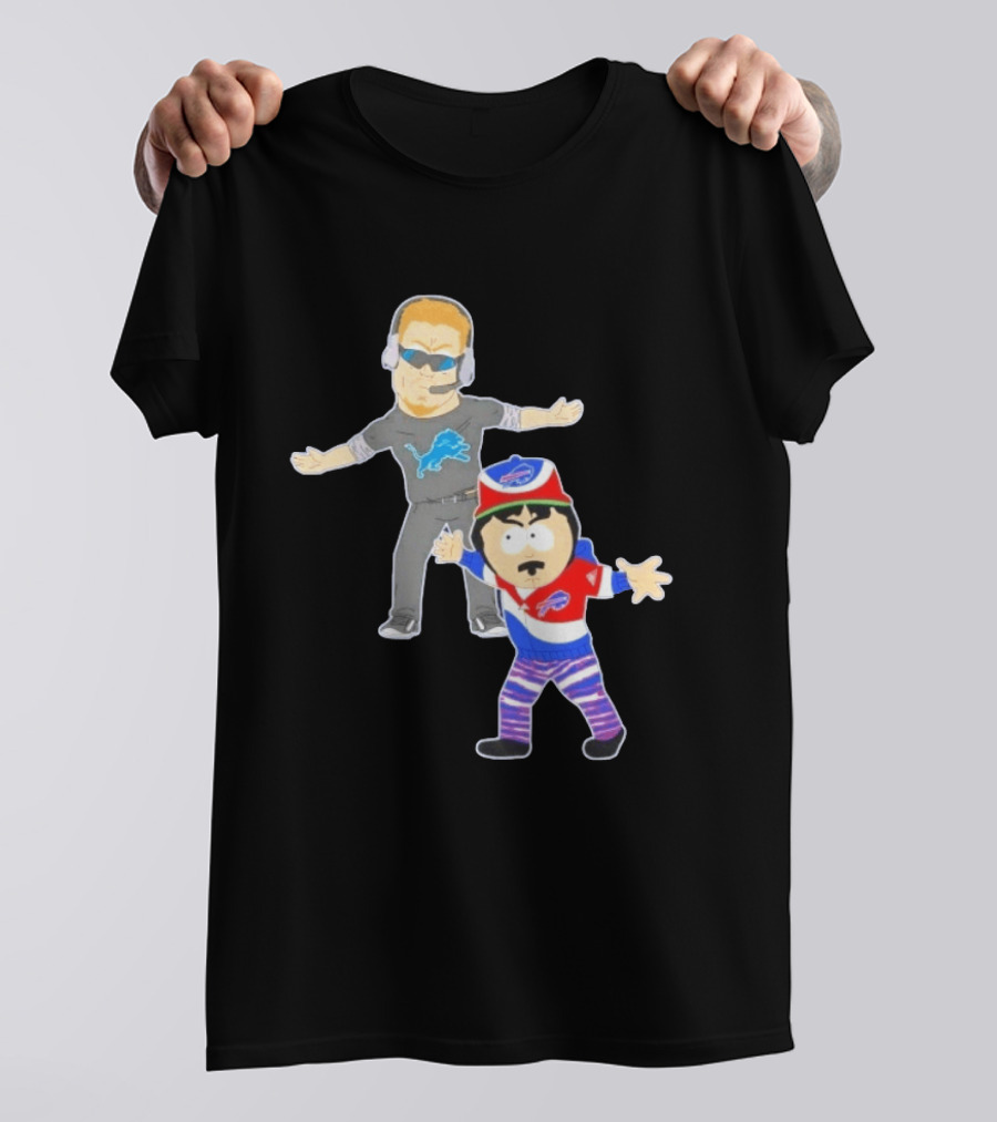 Buffalo Bills Detroit Lions South Park Crossover Motown Bro Down T-Shirt