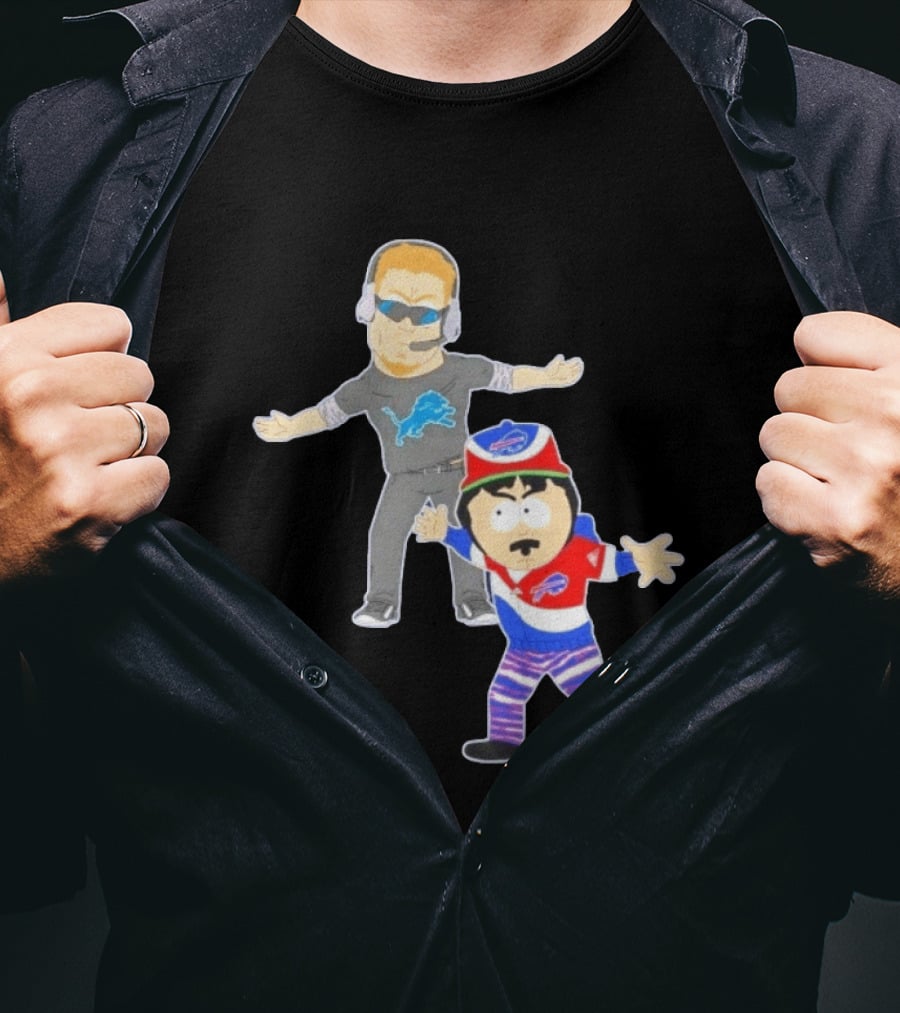 Buffalo Bills Detroit Lions South Park Crossover Motown Bro Down T-Shirt