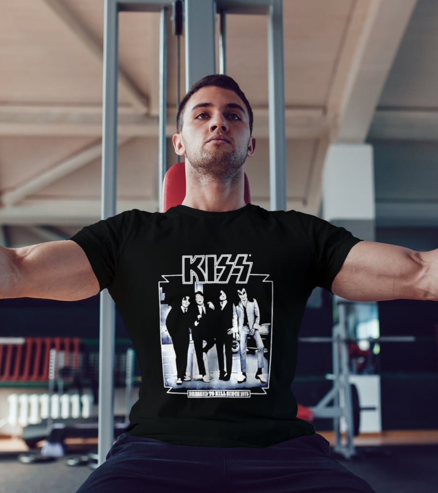 Kiss Dressed To Kill Since 1975 Rock Music Band T-Shirt