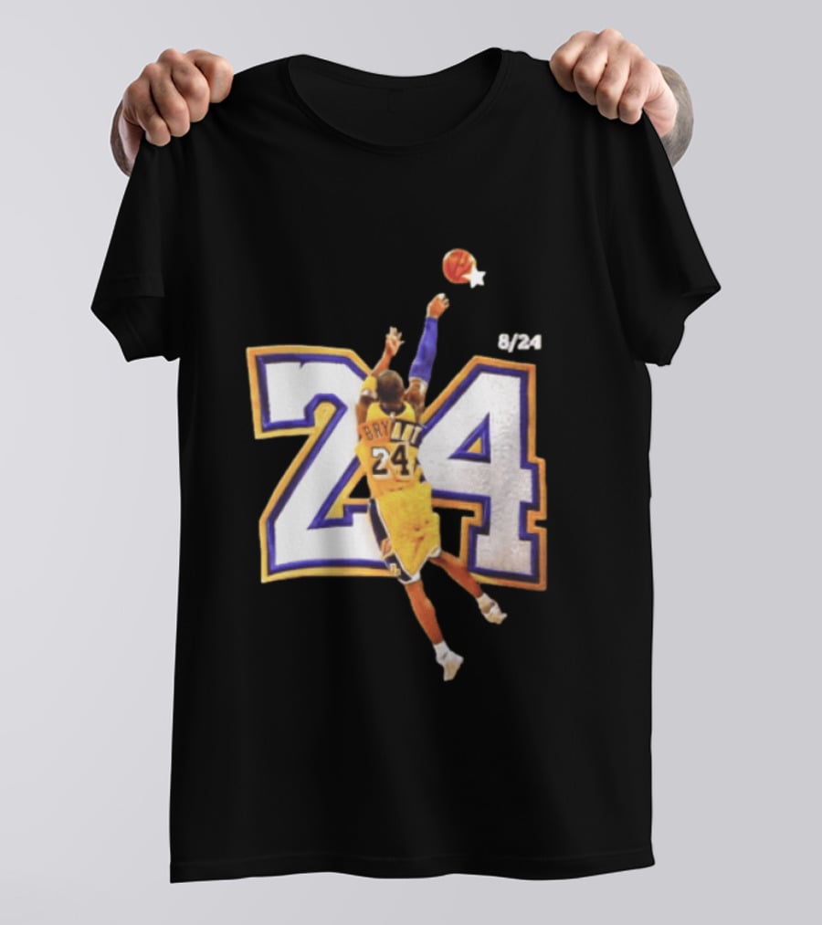 Kobe Bryant Los Angeles Lakers 8 24 Basketball Legend Jump Shot T-Shirt