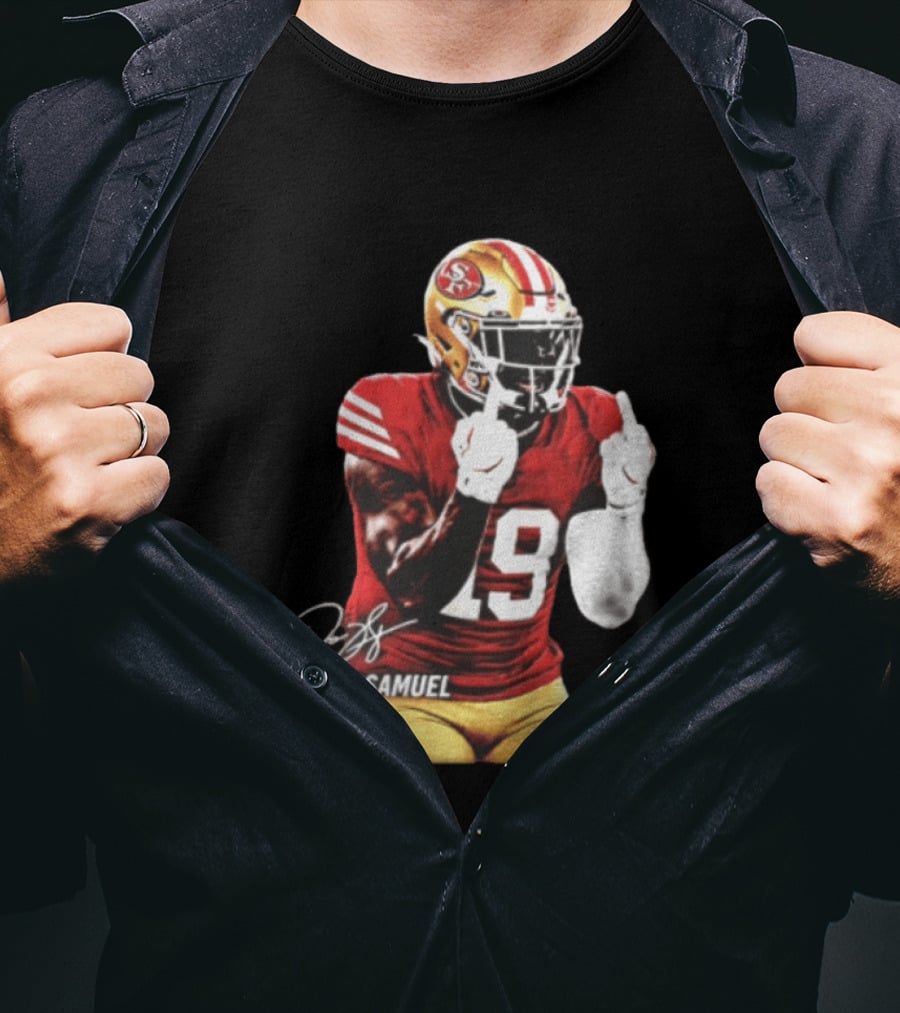 Deebo Samuel Number 19 San Francisco 49ers Signature Gesture T-Shirt