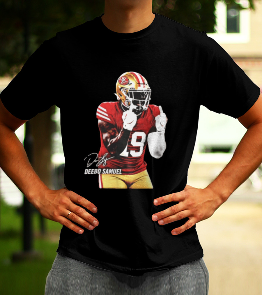 Deebo Samuel Number 19 San Francisco 49ers Signature Gesture T-Shirt