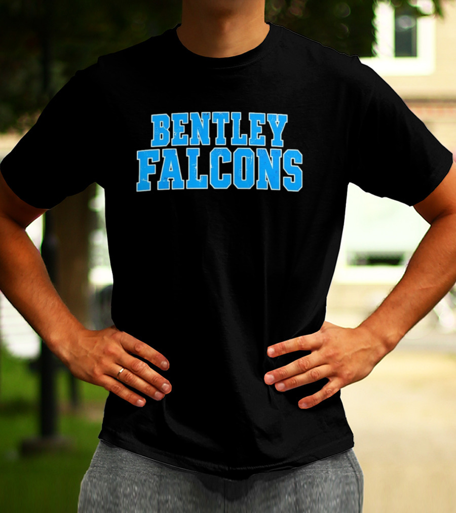 Bentley Falcons Distressed NCAA College Sports T-Shirt