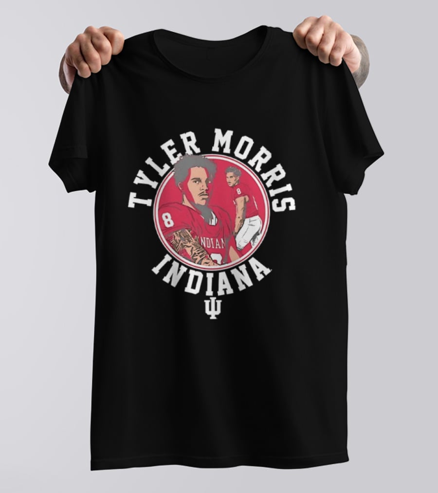 Tyler Morris Indiana Hoosiers Number 8 Football Player T-Shirt