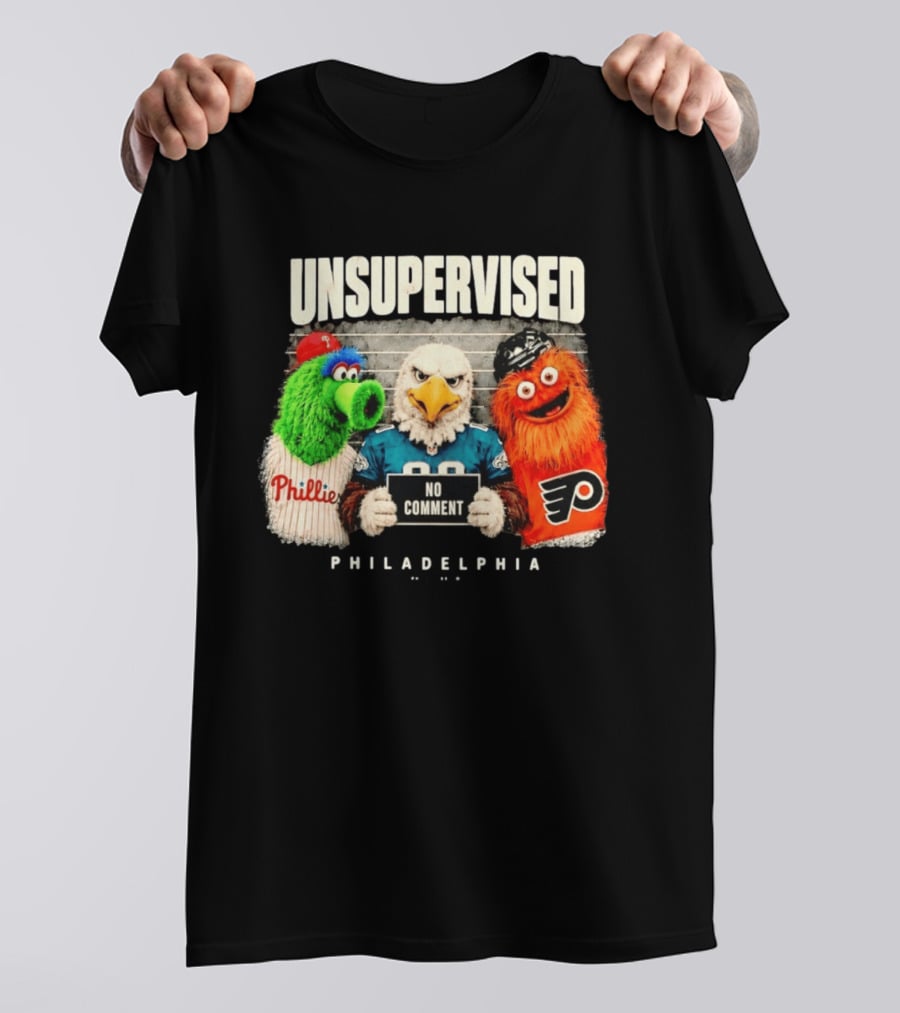 Unsupervised Philadelphia Mascots No Comment Phanatic Eagle Flyers T-Shirt