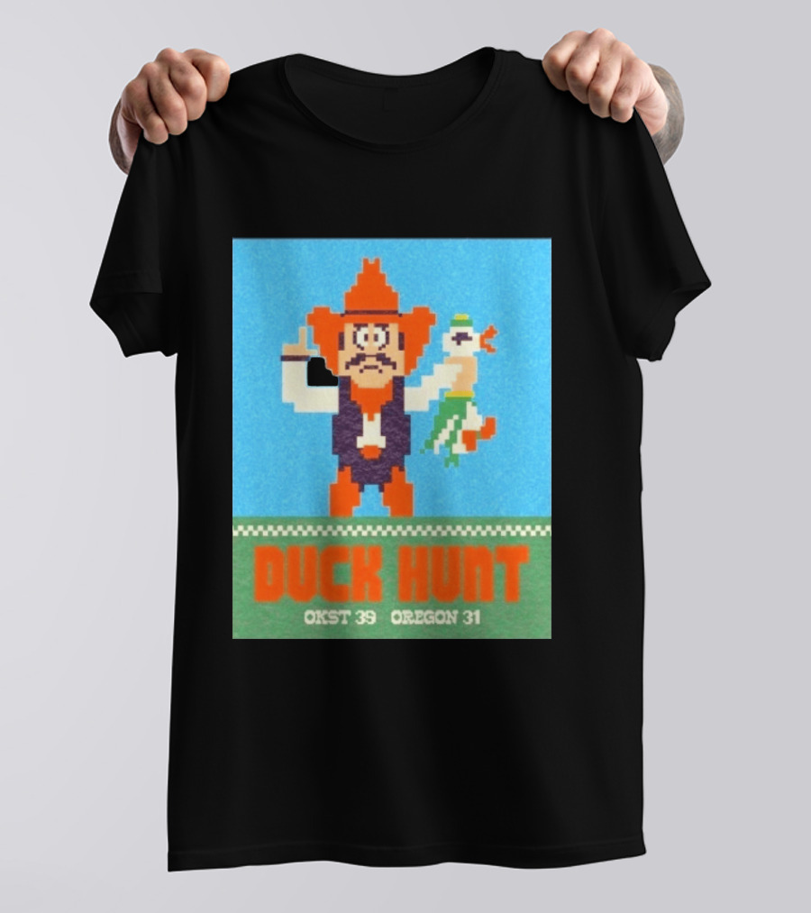 Oklahoma State Cowboys Duck Hunt OKST 39 Oregon 31 T-Shirt
