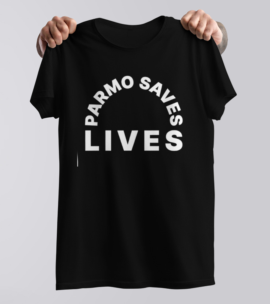 Parmo Saves Lives Teesside Middlesbrough Bold White T-Shirt