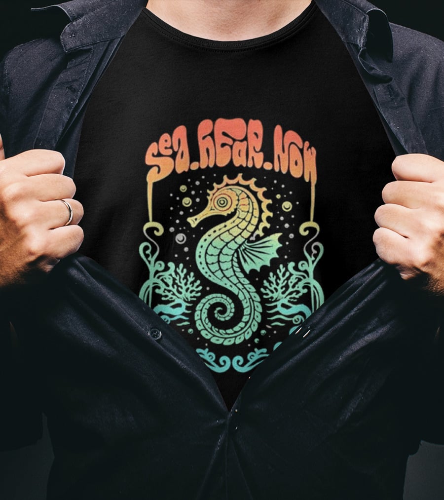Sea Hear Now Seahorse 2026 Lineup Psychedelic Festival T-Shirt