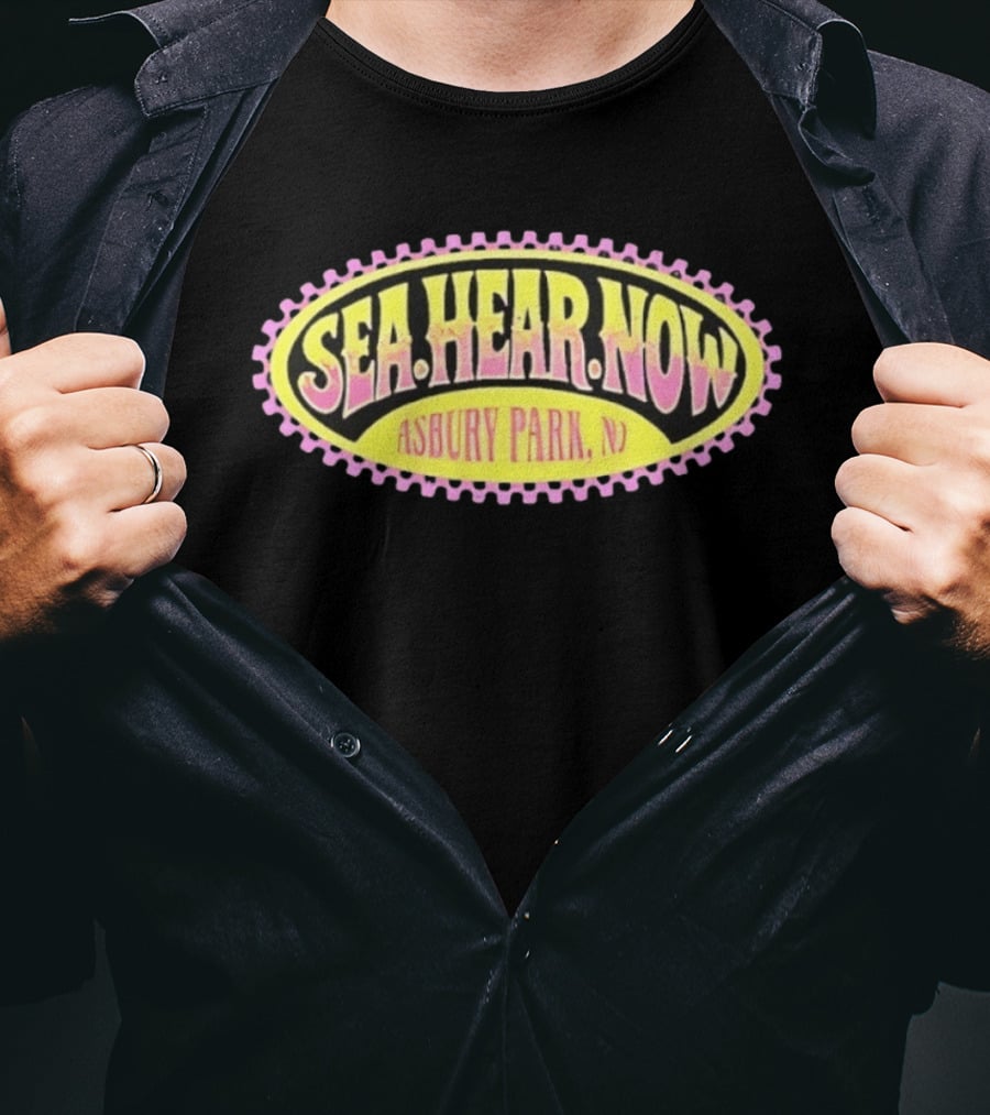 Sea Hear Now Asbury Park NJ Music Festival Retro Surfing Vibes T-Shirt