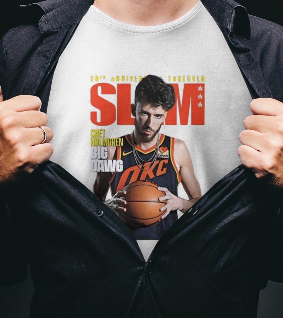Chet Holmgren SLAM Magazine 30th Anniversary OKC Big Dawg Cover T-Shirt