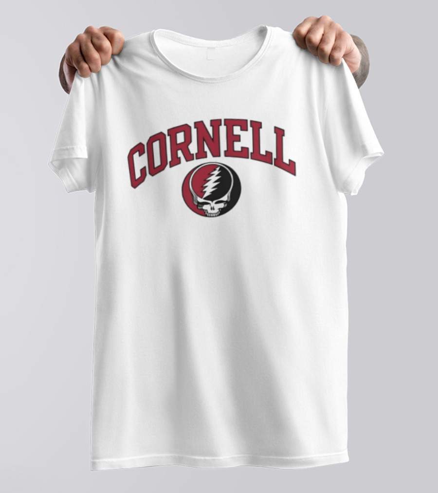 Cornell Football Grateful Dead Skull And Lightning Bolt Collaboration 2026 T-Shirt