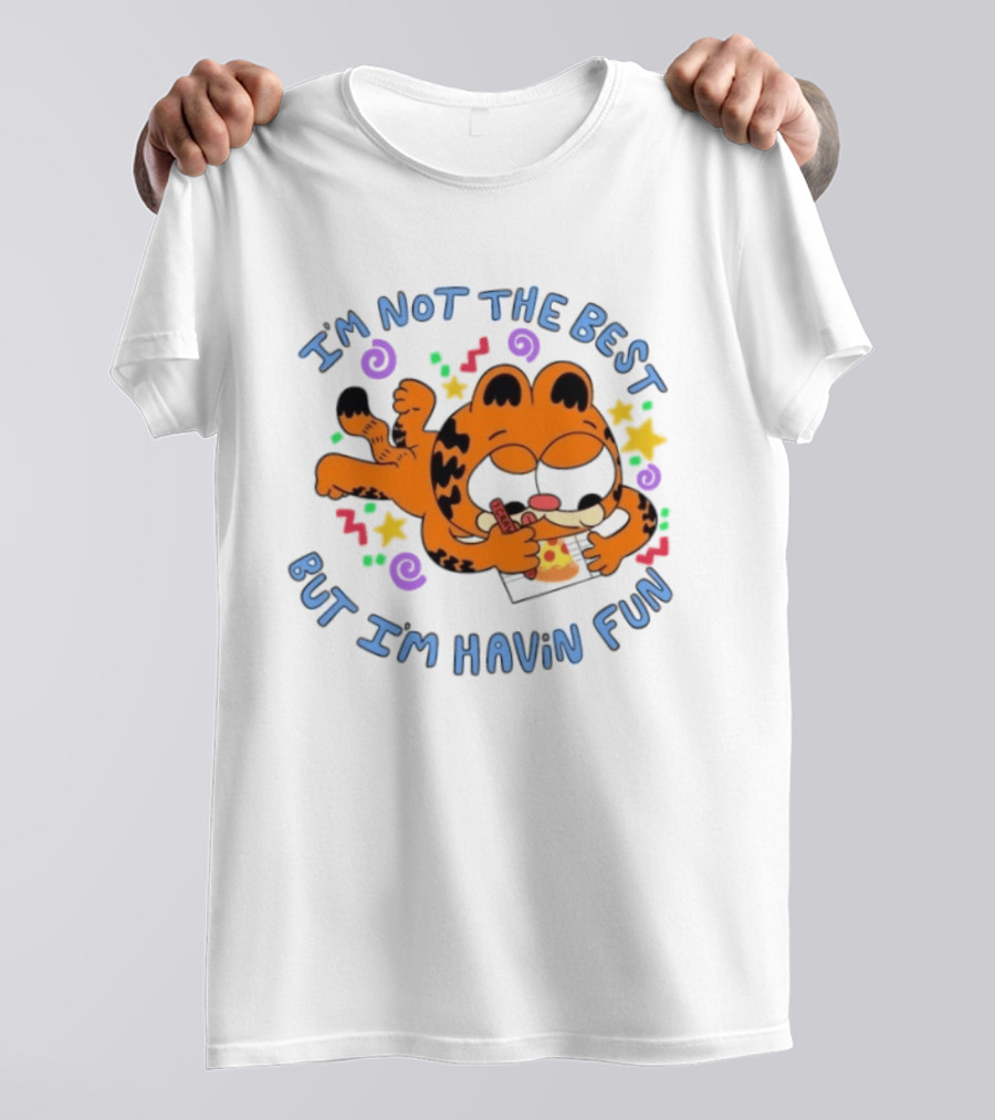 Lasagna Cat Not The Best But Havin' Fun Retro Comic T-Shirt