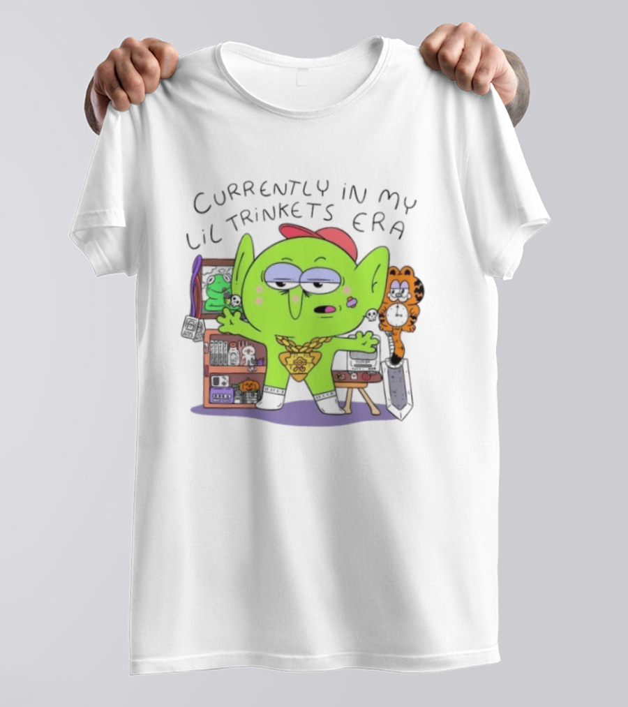 Currently In My Lil Trinkets Era Green Goblin Collectibles Fantasy Fun T-Shirt