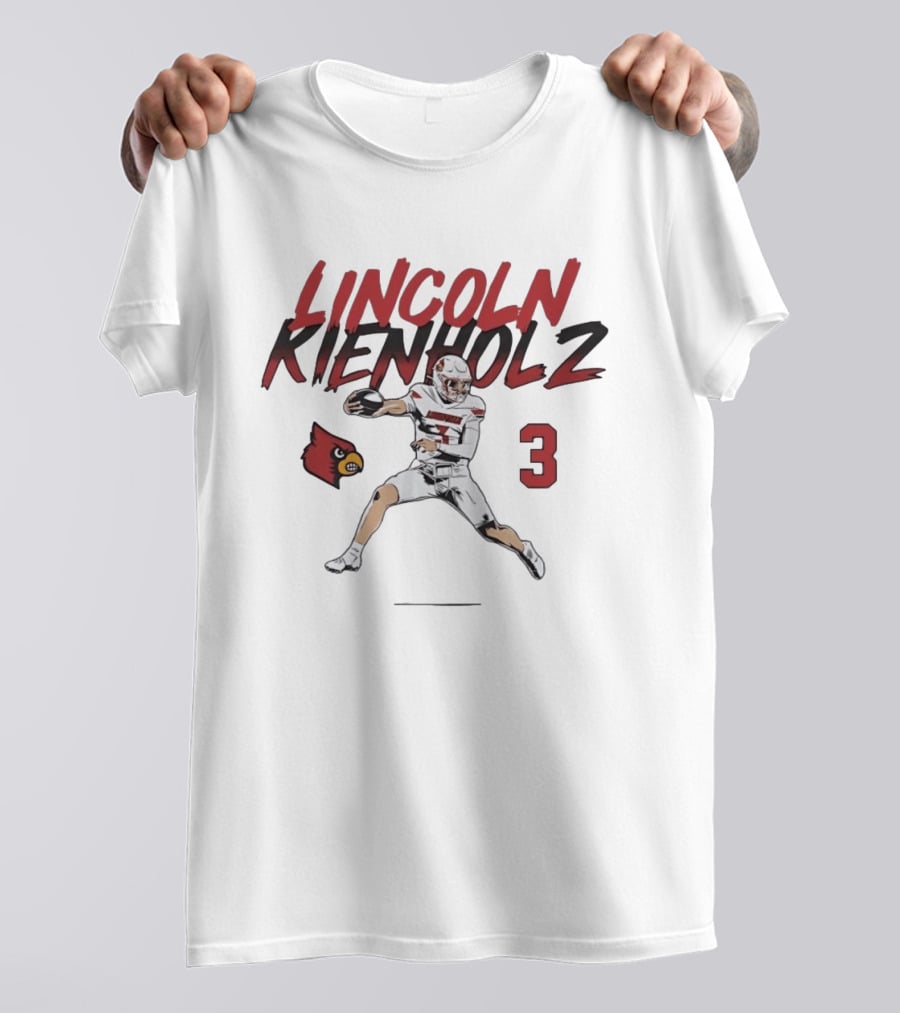 Lincoln Kienholz Louisville Cardinals Football Number 3 Player T-Shirt