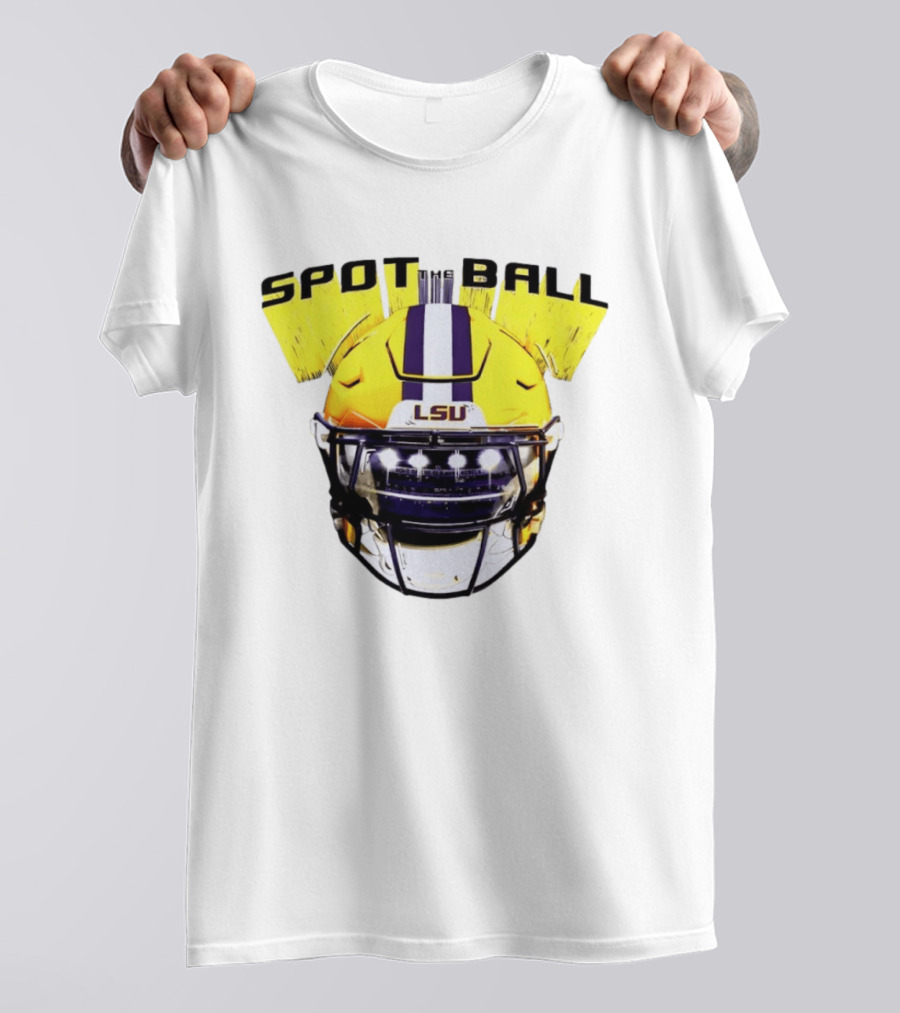 LSU Tigers Spot The Ball 2026 Football Helmet T-Shirt