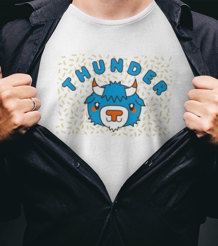 Oklahoma City Thunder Cartoon Rumble The Bison T-Shirt