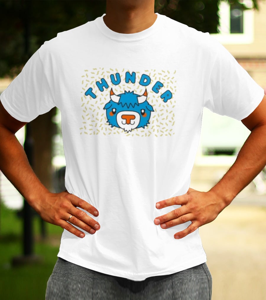 Oklahoma City Thunder Cartoon Rumble The Bison T-Shirt