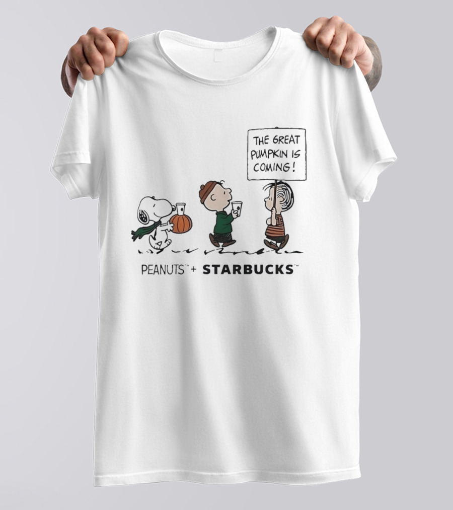 Peanuts Starbucks Collaboration The Great Pumpkin Is Coming T-Shirt