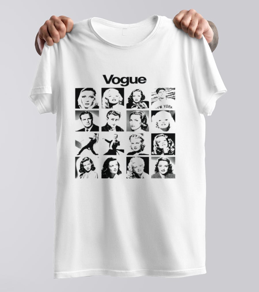 Vogue Marilyn Monroe James Dean Marlon Brando Icons Of Hollywood T-Shirt