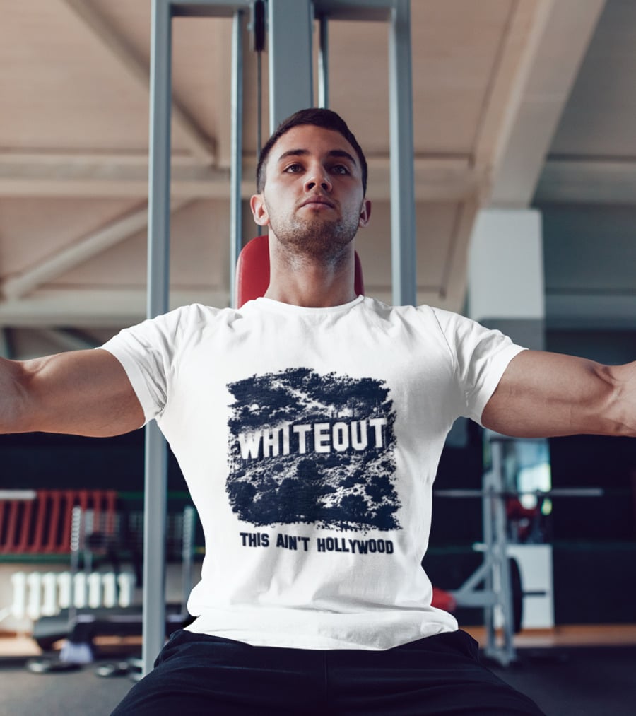 WHITEOUT This Aint Hollywood Los Angeles Hills California Landmark Sign T-Shirt