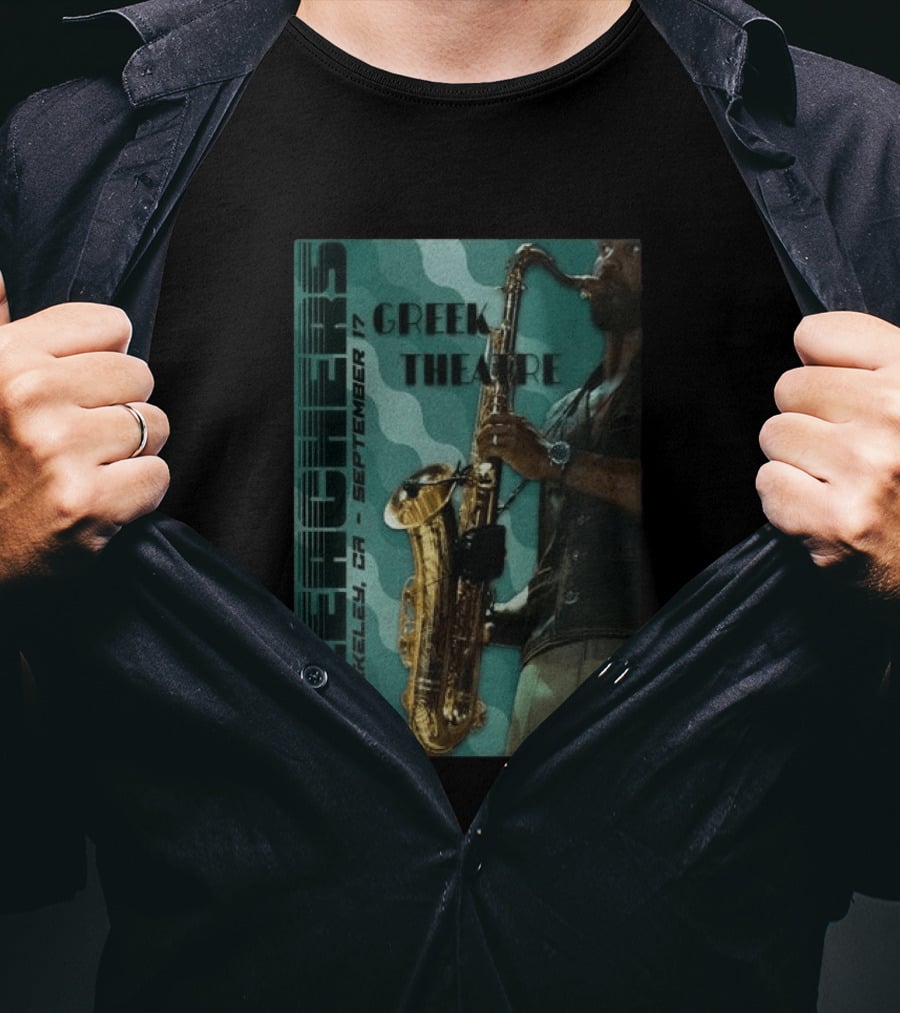 Bleachers Berkeley September 17 Greek Theatre Saxophone Player T-Shirt