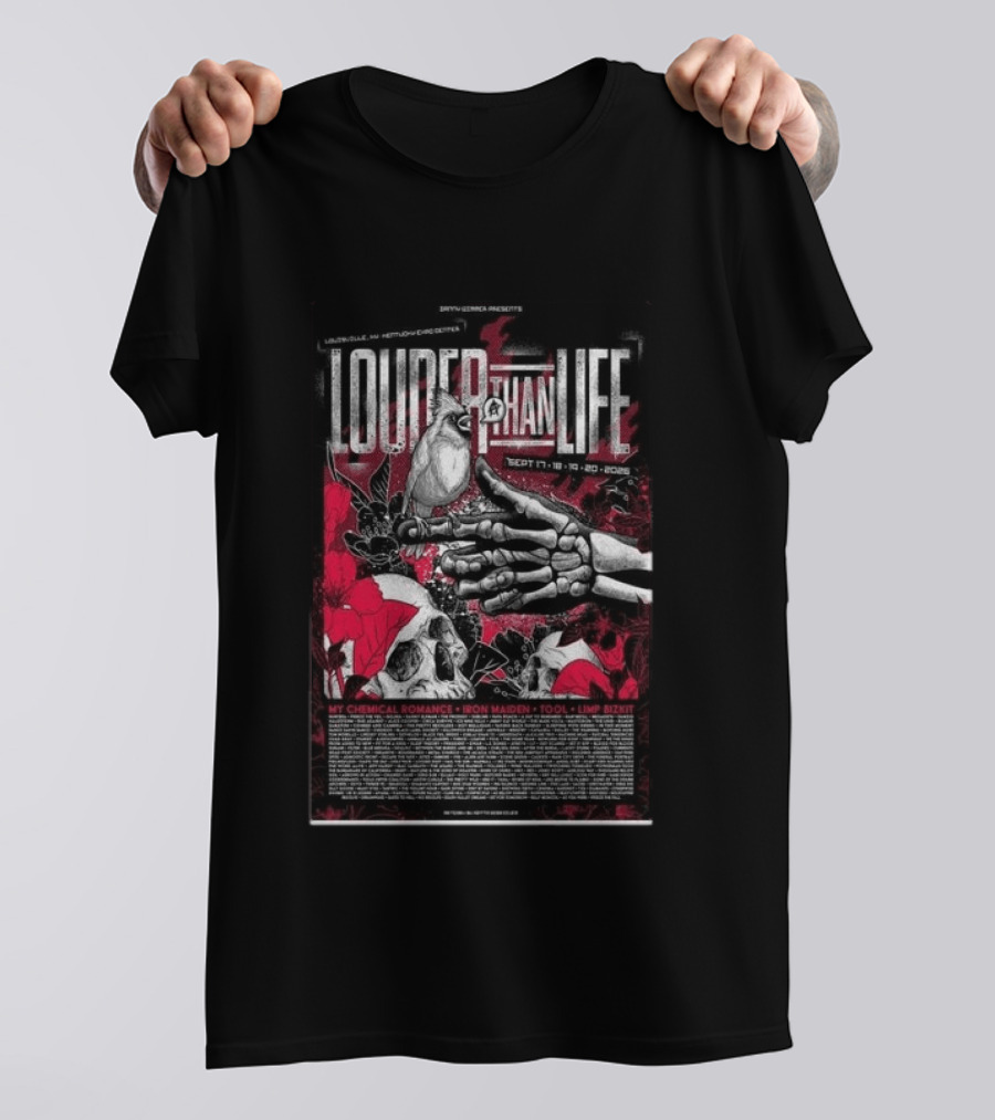 Louder Than Life 2026 Festival My Chemical Romance Iron Maiden Tool Limp Bizkit T-Shirt