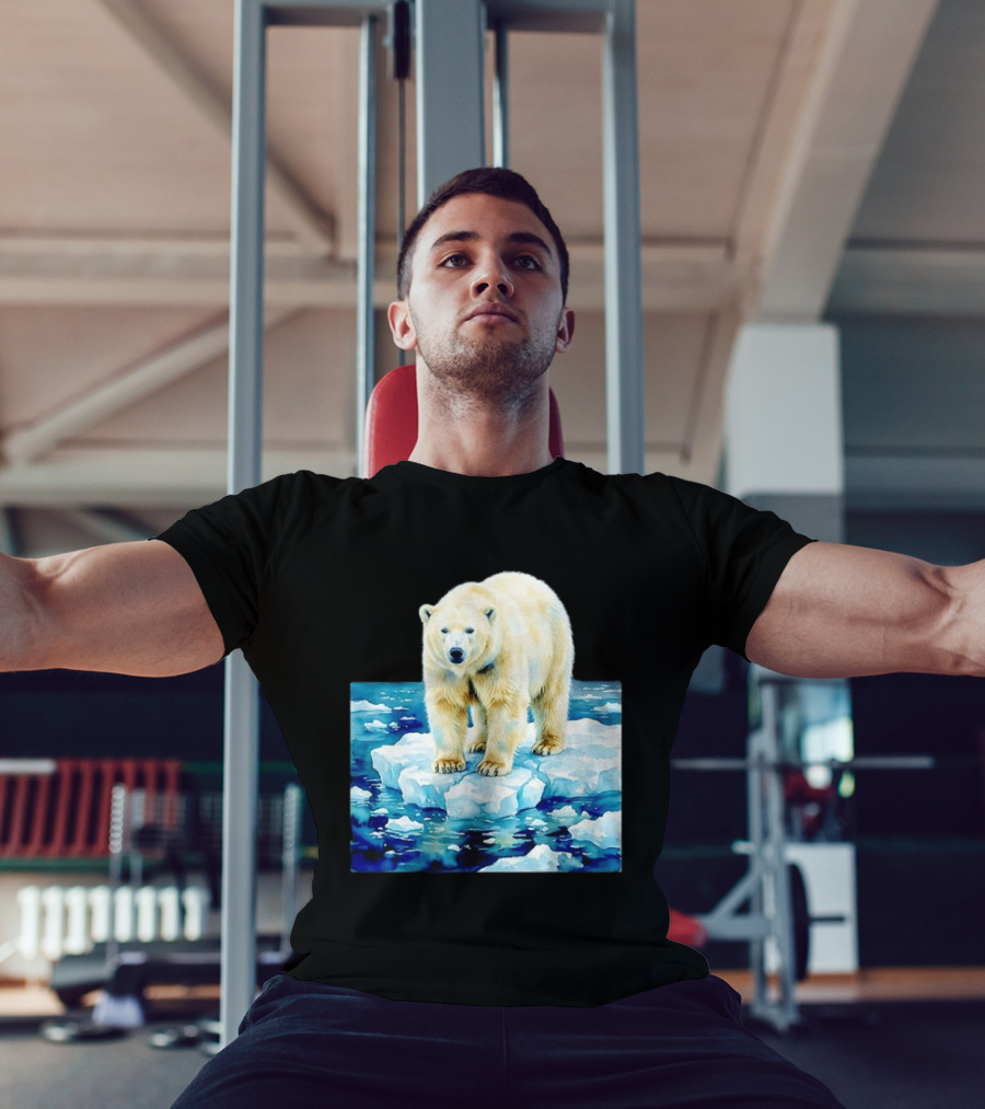 Majestic Polar Bear On Melting Iceberg Arctic Wildlife Scene T-Shirt