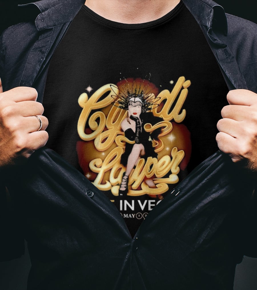 Cyndi Lauper Live In Vegas April May The Colosseum Caesars Palace T-Shirt