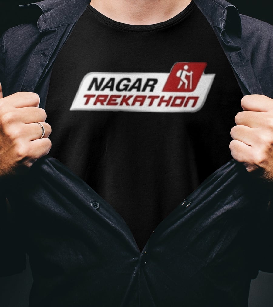 Nagar Trekathon Backpack Walking Event Outdoor Adventure T-Shirt