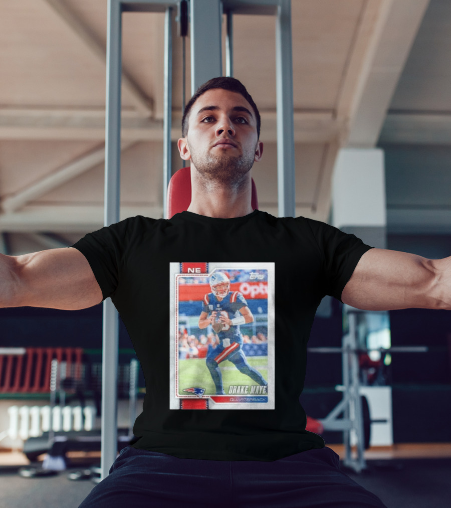 New England Patriots Drake Maye 2026 Topps Quarterback Football Card T-Shirt